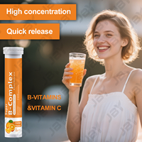 JBY Complexe B avec Vitamine C Comprimés Effervescents Biologiques Complément Alimentaire Quotidien pour Adultes Vente en Gros Usine Marque Privée