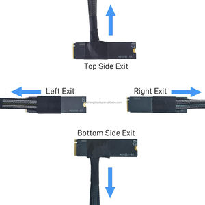 Adaptador PCIe 5,0 M.2 a U.2 1,6 pies (50cm) Cable NVMe SSD con salida izquierda de 15 pines Material de cobre Accesorios de computadora en stock - Product Image 6