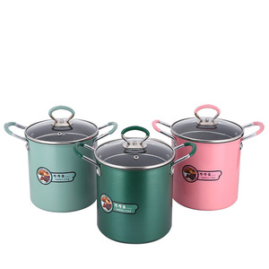 Marmite de cuisson jaune en acier avec panier de drainage pour spaghetti et <span class=keywords><strong>asperges</strong></span> - Product Image 3