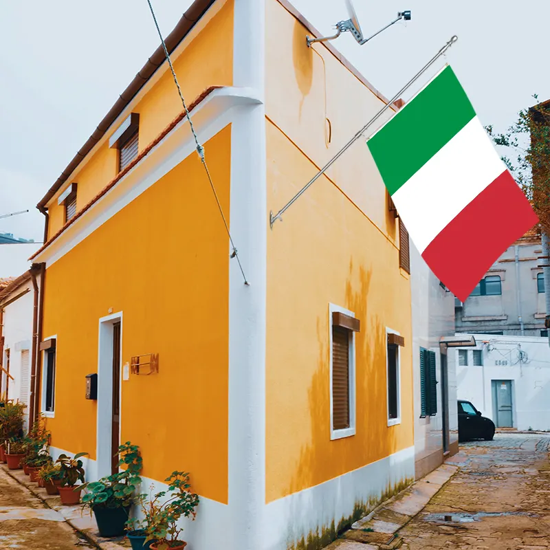 3 Х5 футов, флаг Италии, ткань из полиэстера с 3-слойными двухсторонними и двумя латунными люверсами, Настенный декор для наружного декора