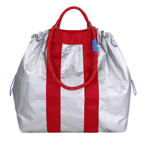 Sac de plage en papier Tyvek Dupont imprimé avec logo personnalisé, sac de shopping, sac fourre-tout blanc en Tyvek - Product Image 4