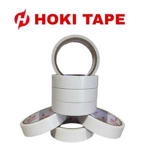 Hoki 24mm X 10 yardas 80mic Cinta doble Fijación fuerte Tejido fácil de rasgar Acrílico Fusión en caliente confiable para manualidades Decoraciones Limpiar - Product Image 3