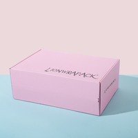 Grande boîte cadeau en papier de luxe rose avec logo personnalisé de marque pour vêtements Grandes boîtes d'emballage postales et d'expédition