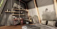 Maison préfabriquée unique, Tiny House Unity, entièrement meublée, maisons à panneaux sandwich, petites cabanes, mini-maison, pod de jardin de luxe, moderne