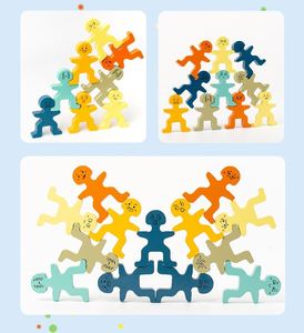 Blocs de construction colorés multifonctionnels et mignons pour garçons et filles, jouet d'équilibre en bois pour enfants - Product Image 5