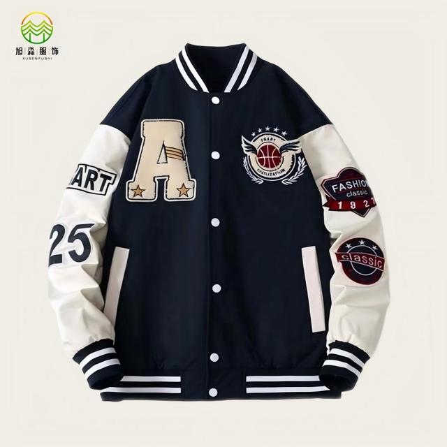 Men's Hip Hop Varsity Jacket Custom with Embroidery Vintage Streetwear College Baseball Sports Oversize Casual Cozy Men Jacket