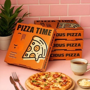 Cajas de Pizza Ecológicas Impresas Personalizadas - Biodegradables y Reciclables, Tamaño/Logotipo Personalizado, Empaque <span class=keywords><strong>para</strong></span> Llevar - Product Image 2
