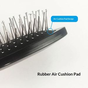 Cepillo Desenredante Profesional para Estilistas, con Cerdas Metálicas Negras, para Pelucas o Cabello Natural - Product Image 3