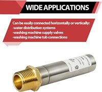 Amortisseur de choc d'eau en acier inoxydable avec filetage MIP de 1/2 pouce pour plomberie d'eau potable 250 PSI 180 F