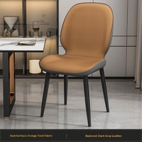 Fauteuil moderne en cuir PU durable avec structure métallique, dossier solide, coussin ergonomique, design compact, pour salon, bureau à domicile