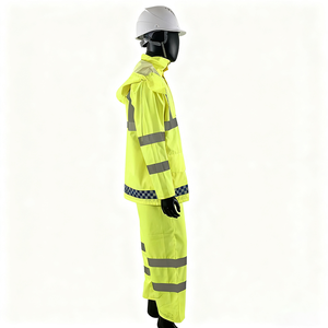 طقم سترة عاكسة للضوء للبناء، سترة مقاومة للماء ومضيئة، مقاومة للرياح والمطر، قابلة للتخصيص بالطباعة - Product Image 3