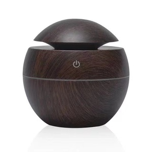 Minihumidificador de aire ultrasónico USB, difusor de Aroma de grano de madera, luz LED nocturna, difusor eléctrico de aceites esenciales, aromaterapia para el hogar - Product Image 1
