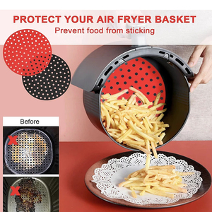 Air Fryer <b>Silicone</b> Liners Reusable Food-Grade <b>Silicone</b> Mat Non-stick Heat Resistant Air Fryer Accessories - Product Image 5