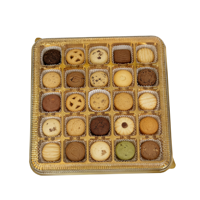 Boîte à dattes en plastique doré thermoformée, plateau à compartiments pour fraises, pâtisseries et bonbons, boîte à gâteaux de lune, couvercle transparent, boîte à biscuits avec séparateurs
