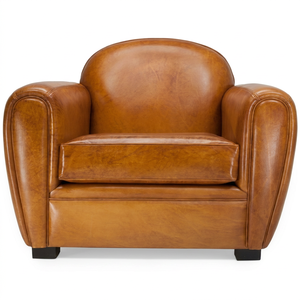 Elegante Sofá de Cuero Genuino para Sala de Estar con Cojines de Espuma Gruesa, Estructura Resistente y Diseño Moderno para el Hogar - Product Image 1