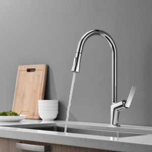 Robinet de <span class=keywords><strong>cuisine</strong></span> <span class=keywords><strong>mitigeur</strong></span> extractible à poser sur plan, eau chaude et froide, avec poignée en alliage de zinc, noyau en laiton, tête en ABS et flexible de 60 cm - Product Image 5