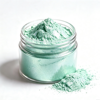 Poudre de pigment métallique holographique certifiée GUANZUN vert menthe 36M, pigment de revêtement à longue durée de vie, encre de sérigraphie