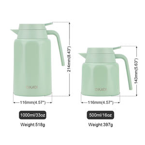 Thermos à café en acier inoxydable à double paroi isolé sous vide personnalisé de 1000 ml, couleur personnalisée, thermos à eau en métal - Product Image 5