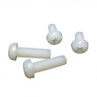 Vis et boulons métriques M4-M8 à tête cylindrique en nylon, finition blanche/noire, pour applications OEM de construction et de mobilier
