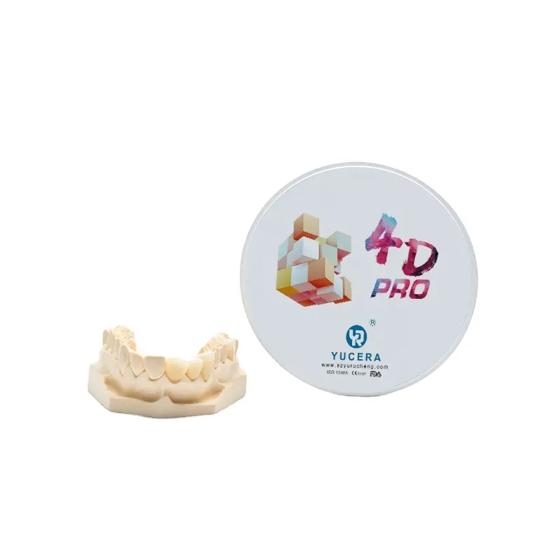 Yucera 4D Multicapa Dental Zirconia Block Precios al por mayor 8 capas de color degradado para dentadura postiza natural