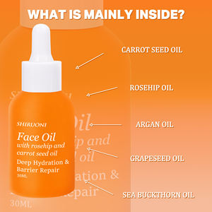 Масло для лица OEM: Масло шиповника, арганы, семян моркови – глубокое увлажнение, длительное действие, смягчение и разглаживание кожи. Масло для лица с морковью для женщин и мужчин. - Product Image 6