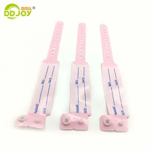 PVC Medical Patient Identification Bracelet Disposable Hospital Wristband For Mother And Baby Promotional Size For Wristband