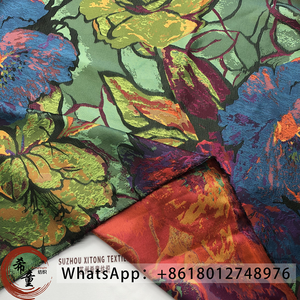 Tissu en <span class=keywords><strong>soie</strong></span> jacquard rétro léger de luxe, tissu de brocade teint en fil de <span class=keywords><strong>soie</strong></span> - Product Image 6