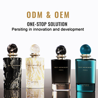 Flacon de parfum en verre de luxe personnalisé, design élégant, bouchon à vis, haute qualité, vide, 30 ml, 50 ml, 100 ml, avec impression sérigraphique