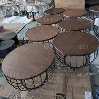 Table basse ronde en bois MDF, meuble Design moderne haut en bois pour salon, Table centrale en verre