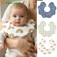 Bavoirs pour bébé en silicone respirant, personnalisables, en tissu doux lavable, pour l'extérieur, avec motifs de dessins animés, vente en gros