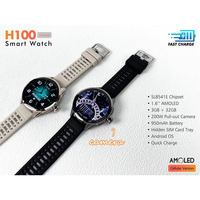Montre connectée DSM11 H100 avec prise en charge de la carte SIM pour ChatGPT AI WhatsApp & Telegram, batterie 950 mAh, toutes saisons, fabriquée en Chine