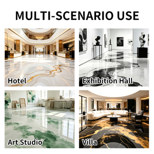 Pintura Epoxi para Pisos con Efecto de Tinta al Agua, Autonivelante, Estilo Chino, Arte Fluido 3D, Revestimiento Epoxi para Pisos, Estética de Estilo Chino - Product Image 4