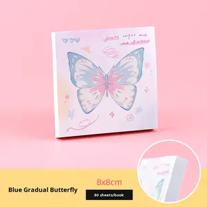 ZGBROTHERS Notas Adhesivas con Diseño de Mariposa en Degradado, Estilo Coreano, Notas Adhesivas Simples para Cuaderno, Material Base con Logotipo, Modelo A38 - Product Image 6