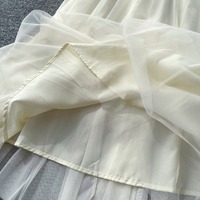 Robe longue élégante et luxueuse pour femme, style français, taille haute, coupe trapèze, décontractée, légère et douce, en dentelle, respirante, à prix compétitif