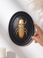 Cadre photo vintage en résine, style gothique, noir antique, avec insectes (scarabée, araignée, scorpion) dorés, décoration murale pour la maison