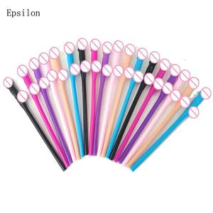 ของตกแต่งงานปาร์ตี้สละโสด หลอดดูดน้ำรูปอวัยวะเพศชาย งานฉลองคืนสาวๆ หลอดพลาสติกหลากสี - Product Image 5