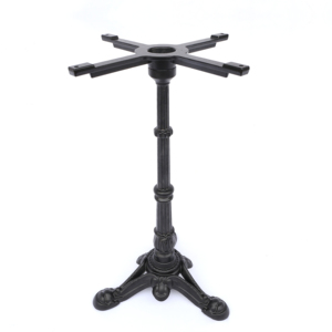 Gamba per Tavolo in Metallo, <span class=keywords><strong>Base</strong></span> a <span class=keywords><strong>3</strong></span> Gambe per Arredamento Ristorante, Tavolo in Ghisa Stile Bistrot Francese Nero Moderno Personalizzabile Supporto D470mm - Product Image 1