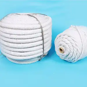 aluminum silicate fiber braided rope 1260 kiln heat thermal insulation ceramic fiber cloth yarn tape rope textiles