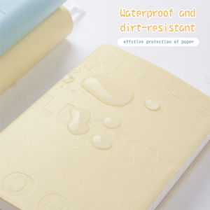 Carnet compact et portable ultra-épais Plusieurs couleurs disponibles Plan de surface en cuir imperméable - Product Image 4