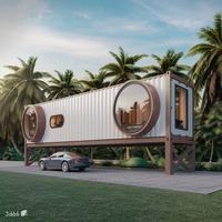 Bâtiment Modulaire Préfabriqué en Conteneurs, Structure en Acier Durable, Café Mobile pour Parc, Site Touristique, Entreprise de Loisirs