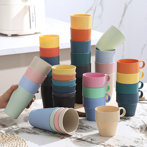 Gobelet à lait en plastique avec poignée, couleur unie, pour le thé, le brossage des dents, les fêtes, l'extérieur, unisexe - Product Image 3