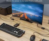 USB 2.0 A Stecker auf 2 Dual USB Buchse Y Splitter Hub Netz kabel Verlängerung adapter kabel