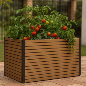 Jardinières surélevées <span class=keywords><strong>en</strong></span> WPC pour l'extérieur, serre, bacs à fleurs imperméables, jardinières faciles à assembler, bacs à légumes <span class=keywords><strong>en</strong></span> WPC - Product Image 4