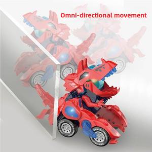 Robot transformable électrique avec logo personnalisable, en plastique durable, universel, avec lumière et musique, <span class=keywords><strong>jouet</strong></span> véhicule dinosaure - Product Image 4