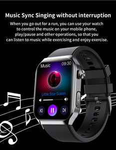 Montre connectée à grand écran tactile de 2,1 pouces pour hommes et femmes, surveillance du sommeil SOS, assistant vocal, détection des chutes, montre connectée de santé ECG F700 - Product Image 3