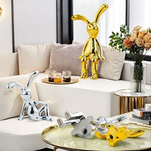 Figura Decorativa de Conejo Creativa, Plástico con Recubrimiento UV, Estilo Nórdico, Decoración para el Hogar, Caja de Pañuelos Multifuncional, Almacenamiento de Joyas - Product Image 1