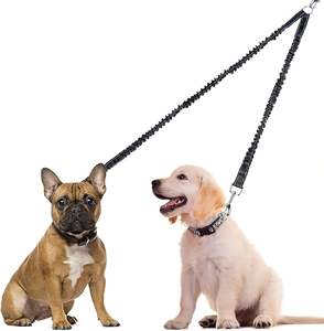 Doppio guinzaglio per cani 11 colori imbracatura da passeggio in Nylon 360 girevole senza groviglio ammortizzante Bungee due cani di grossa taglia (25-150 libbre) - Product Image 4