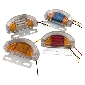 Pièces de système d'éclairage de camion de haute qualité, feux latéraux bicolores pour camion, 24V 100W, universels pour camions et remorques - Product Image 3