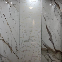 Panneau mural en PVC SPC imitation pierre en plastique UV avec isolation thermique, ignifuge, imperméable et design moderne