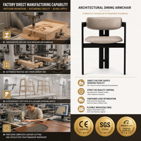 Chaises de cuisine italiennes modernes Chaise de fauteuil en bois massif de haute qualité pour manger